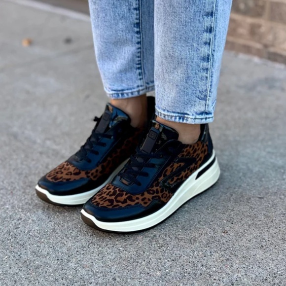 Ara Galicia Slip On Sneaker in Black/Leo - Picture 4 of 4